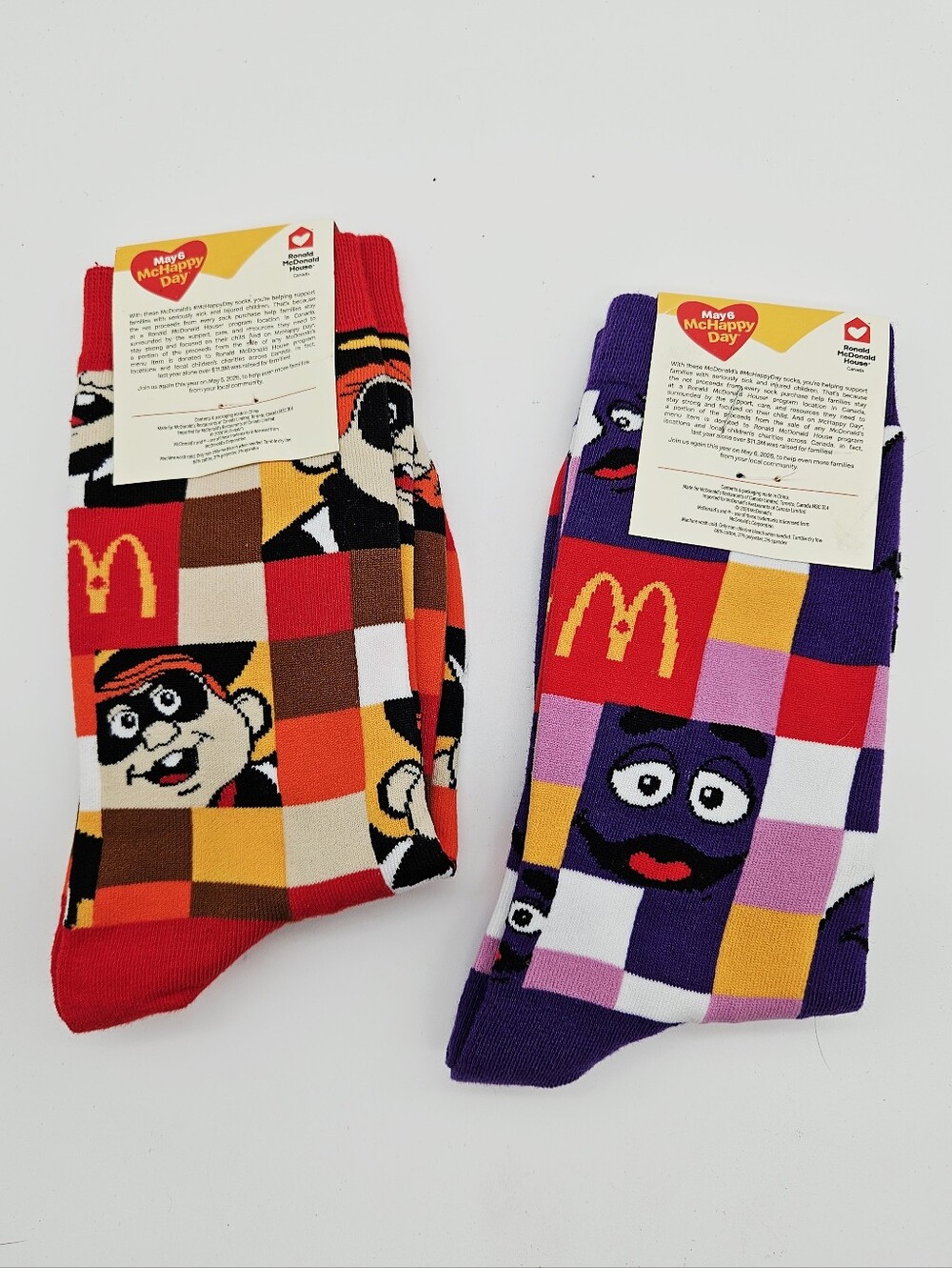 MCDONALD'S | Grimace & Hamburgler socks